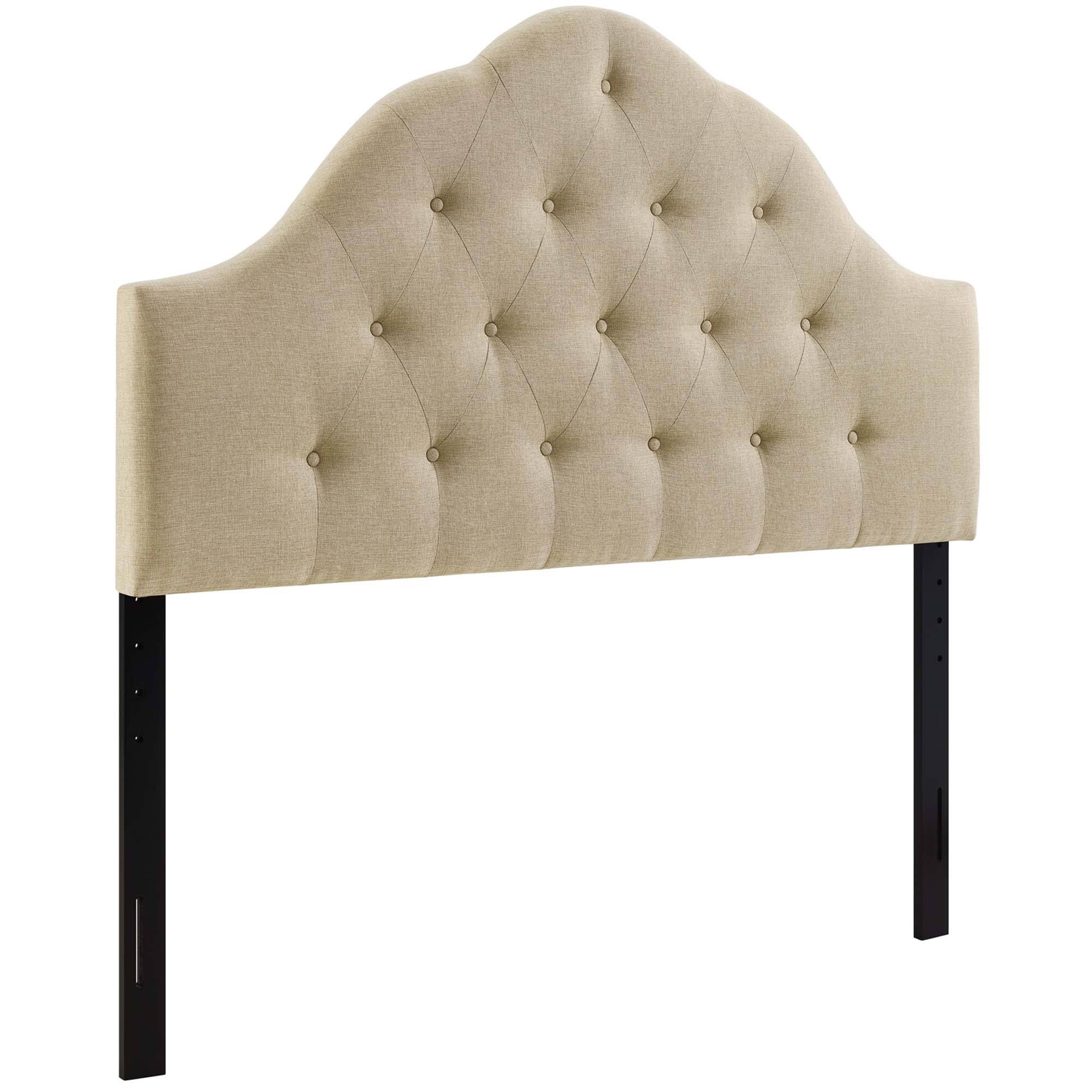 Front. Modway - Sovereign Upholstered Fabric Queen Headboard by Modway - Beige.