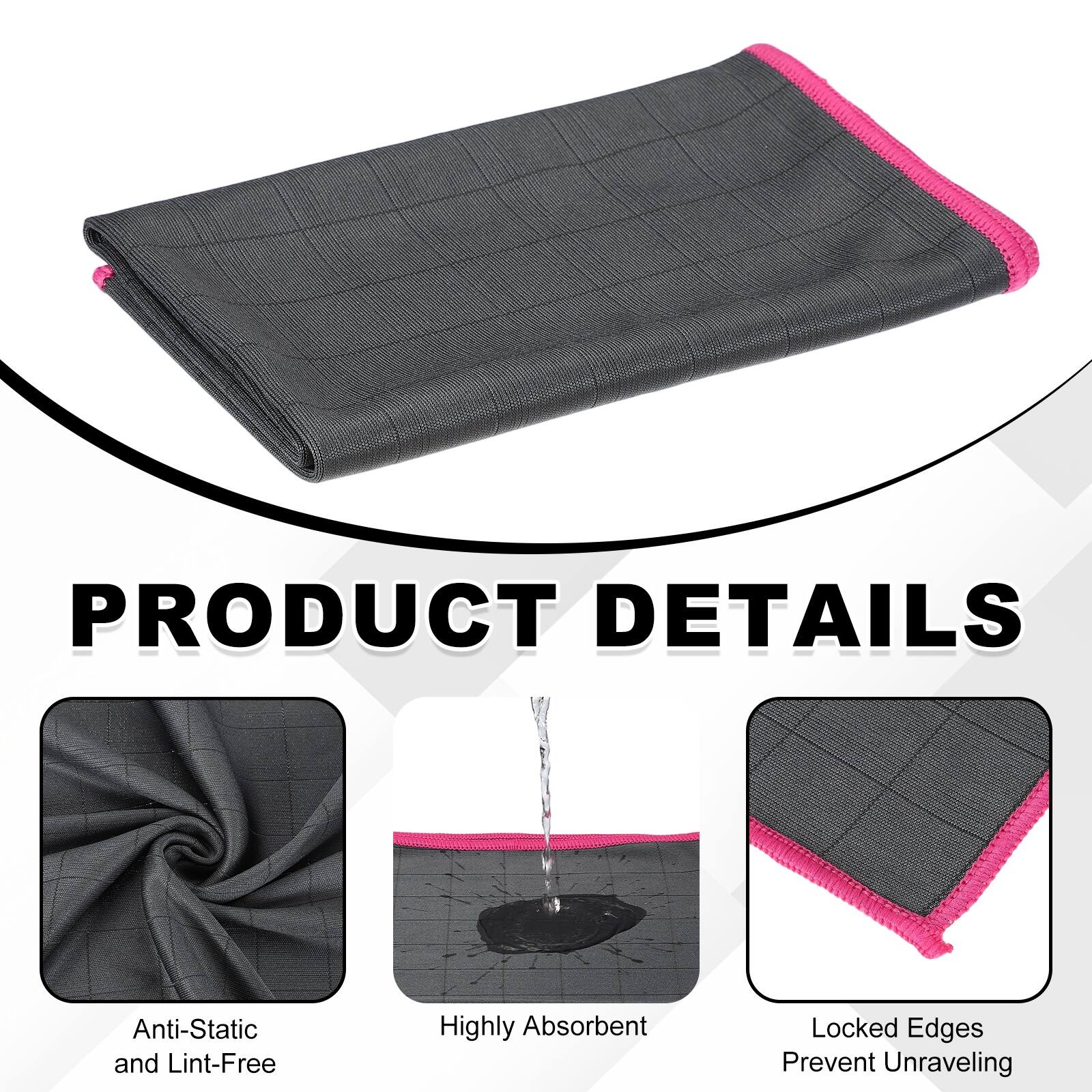 PRODUCT DETAILS

- Anti-Static and Lint-Free
- Highly Absorbent
- Locked Edges Prevent Unraveling