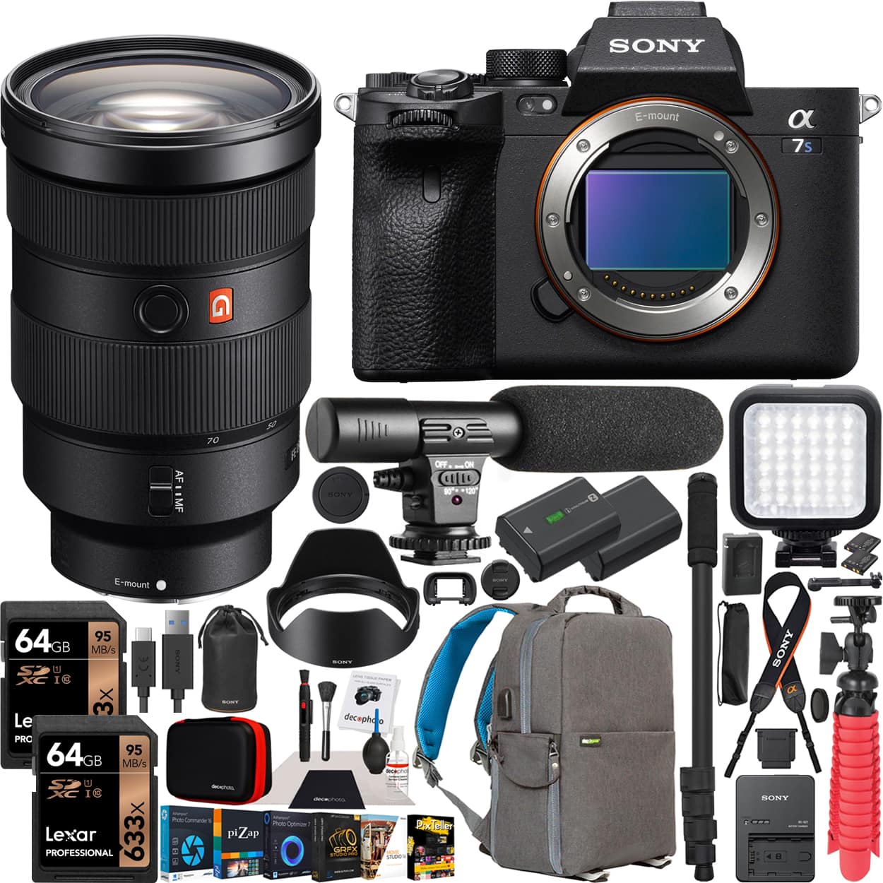 Sony - a7S III Mirrorless Full Frame Camera + 24-70mm F2.8 GM Lens SEL2470GM Kit Bundle
