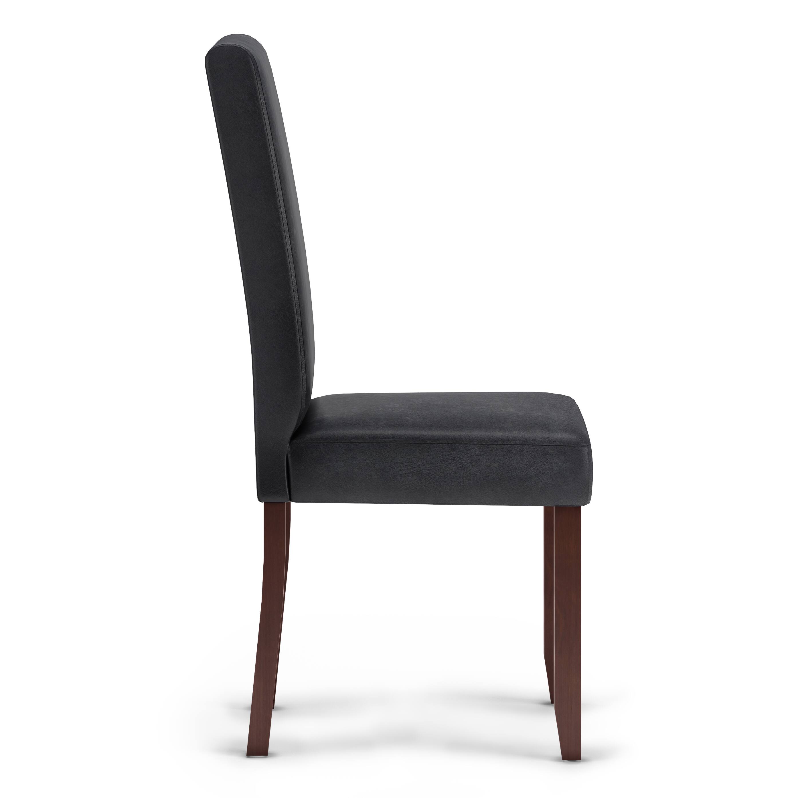 Left. Simpli Home - Acadian Parson Dining Chair (Set of 2) - Distressed Black.