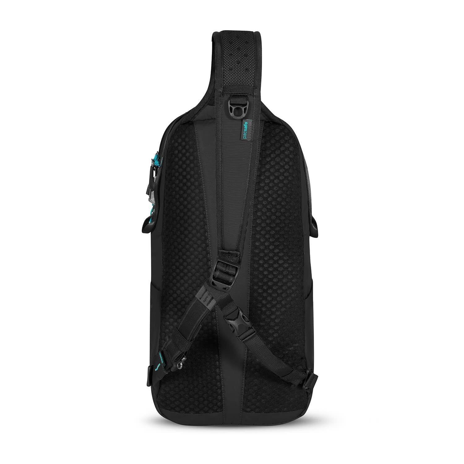 Angle. Pacsafe - Pacsafe ECO 12L Anti Theft Sling Backpack (Econyl Black) - Econyl Black.