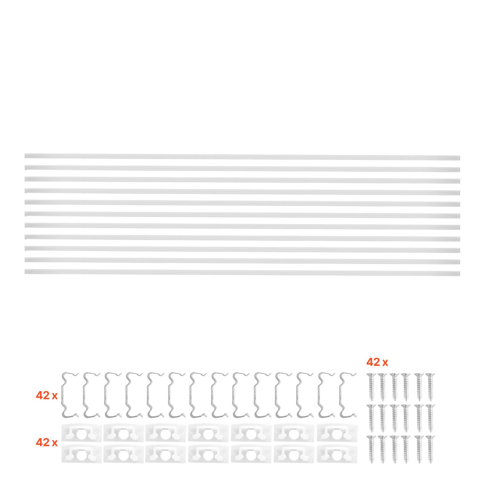 VEVOR - 10-Pack 6.6 ft/2M Plus-Size U Shape LED Aluminum Channel, with Milky Cover, End Caps and Mounting Clips - Silver