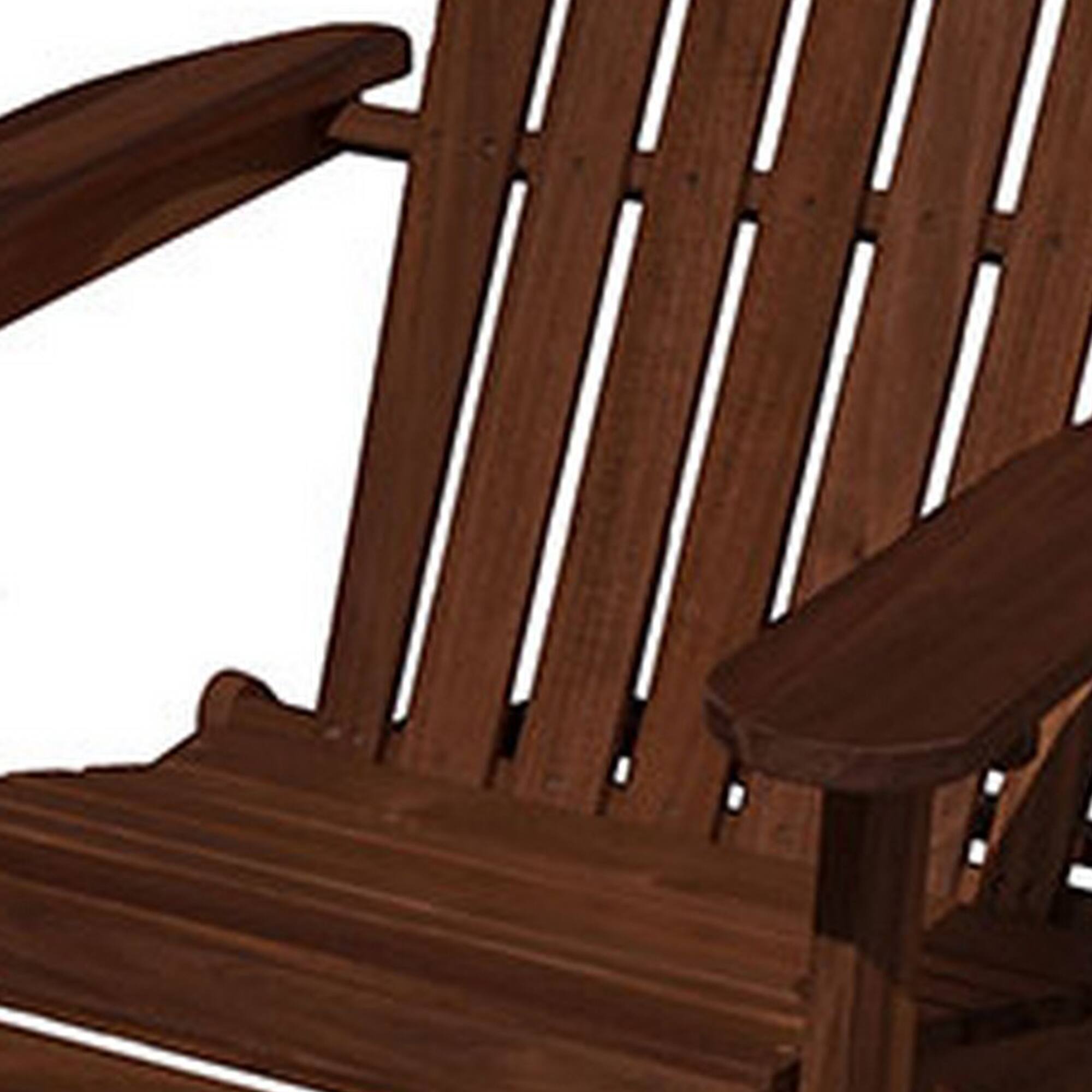 Alt View 2. Manhattan Lane - 34 Inch Outdoor Adirondack Chair, Wide Armrests - Brown.