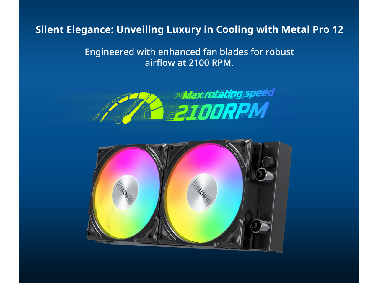 Montech HyperFlow ARGB 240 AIO Cooler Intel/AMD, 3100RPM Pump, 2x