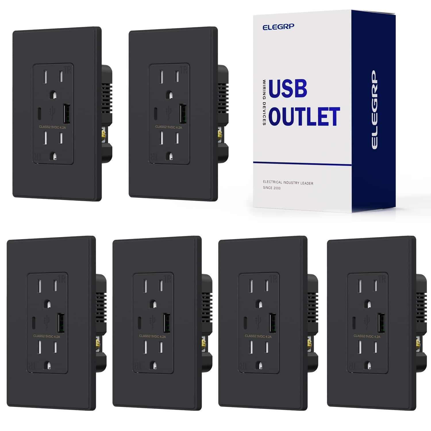 ELEGRP USB OUTLET  
ELECTRICAL INDUSTRY LEADER SINCE 2000  
CLASS2 2000W 4A  
CLASS2 2000W 4A
