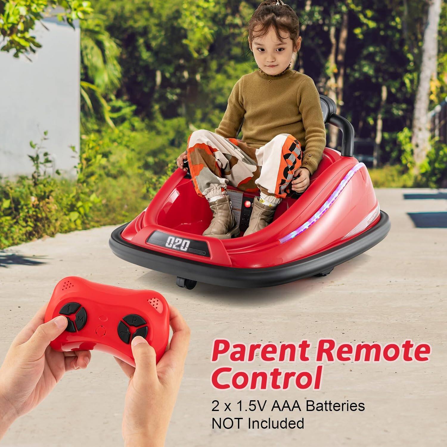 Parent Remote Control  
2 x 1.5V AAA Batteries NOT Included