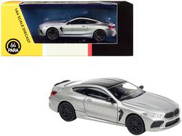 BMW M8 Coupe Donington Top 1/64 Diecast Model Car by Paragon - Gray Metallic With Black
