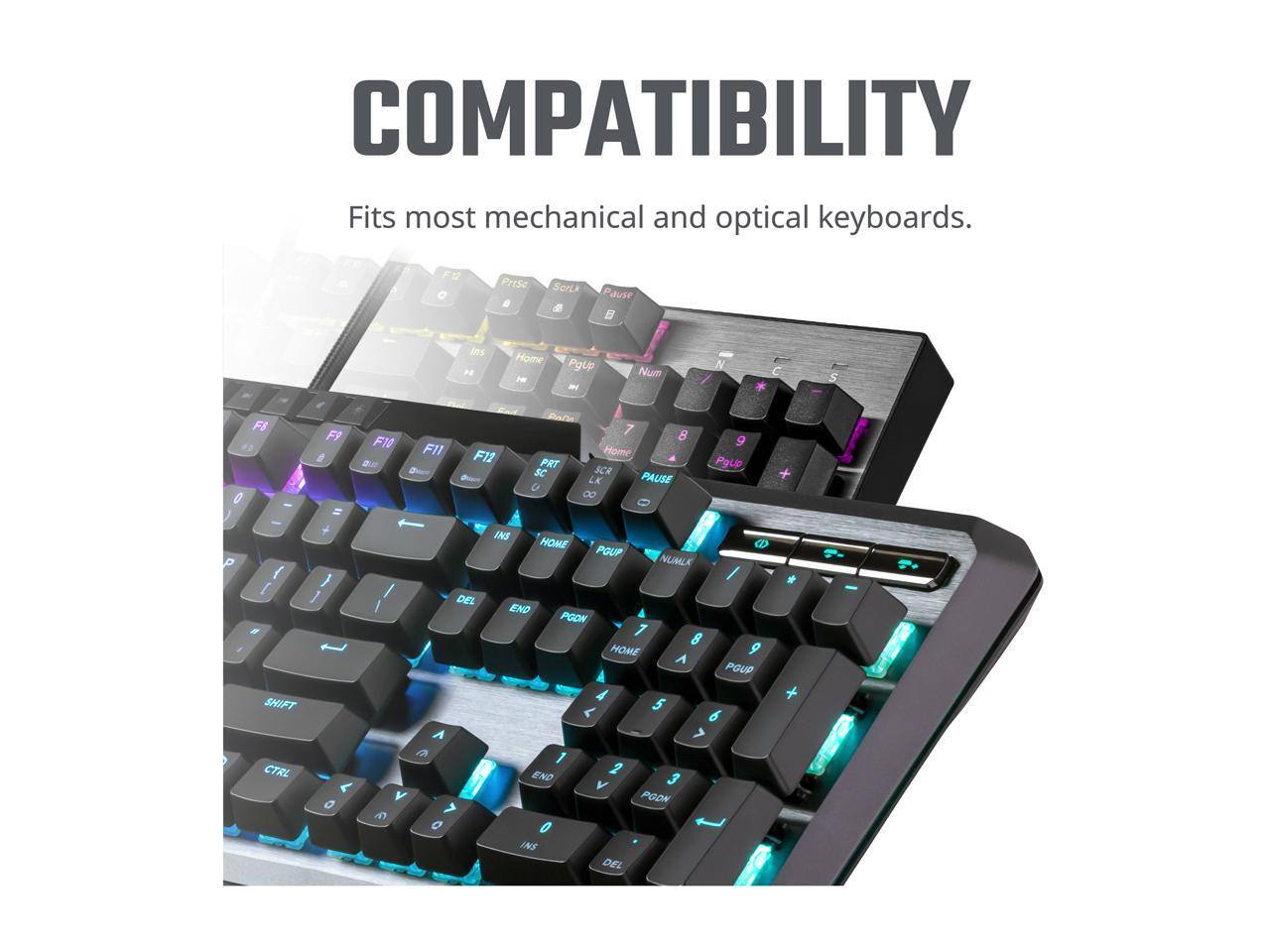 COMPATIBILITY  
Fits most mechanical and optical keyboards.