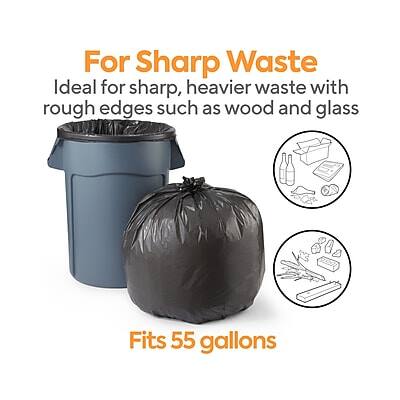 For Sharp Waste  
Ideal for sharp, heavier waste with rough edges such as wood and glass  
Fits 55 gallons