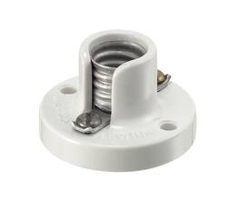 Leviton - Candelabra Base One-Piece Keyless Urea Lampholder Model 10028 - White