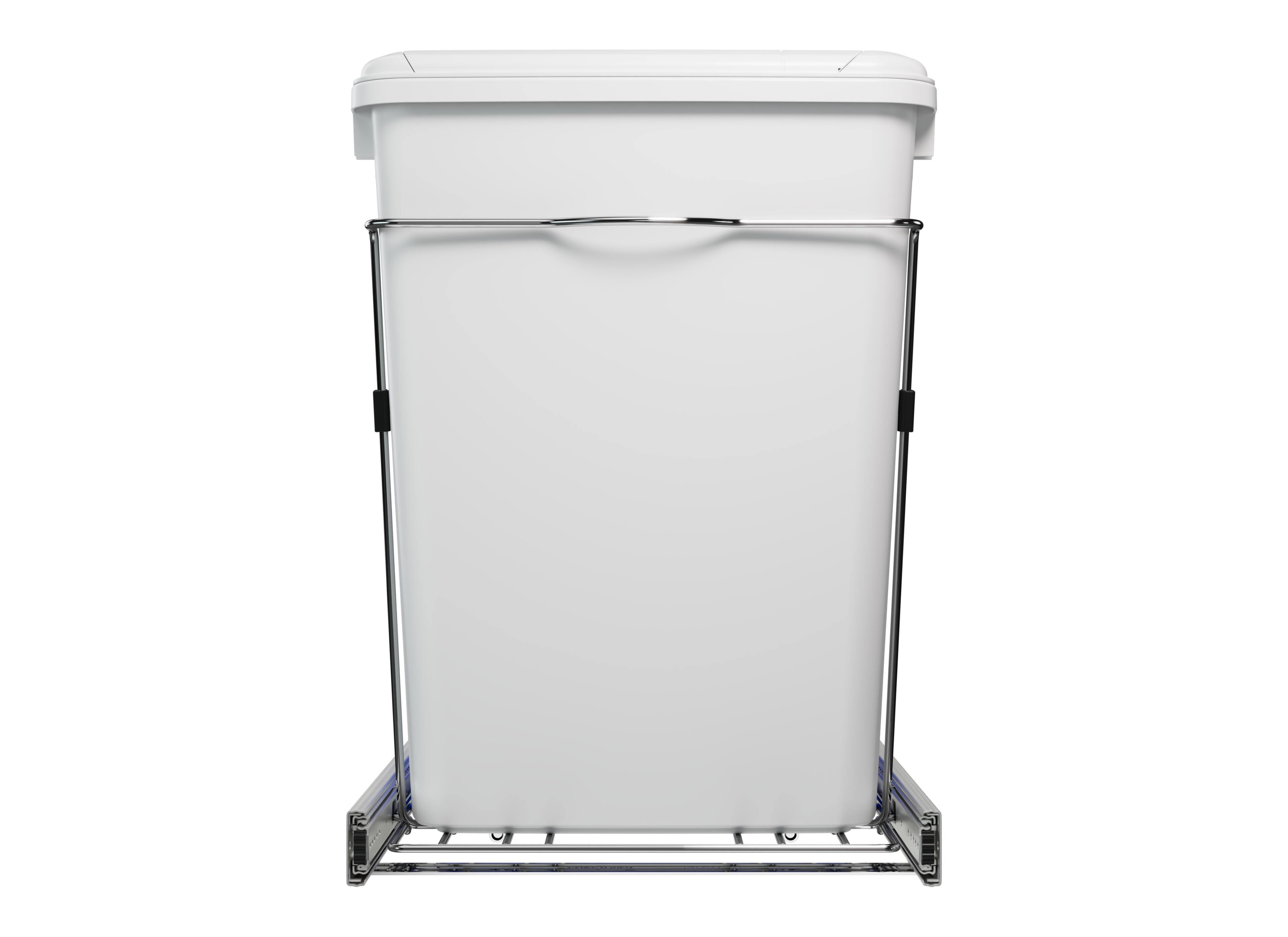 Alt View 8. Rev-A-Shelf - Rev-A-Shelf Double Pullout Trash Can 35 qt. for Kitchen, RV-18KD-11RC-S - Blue/white.