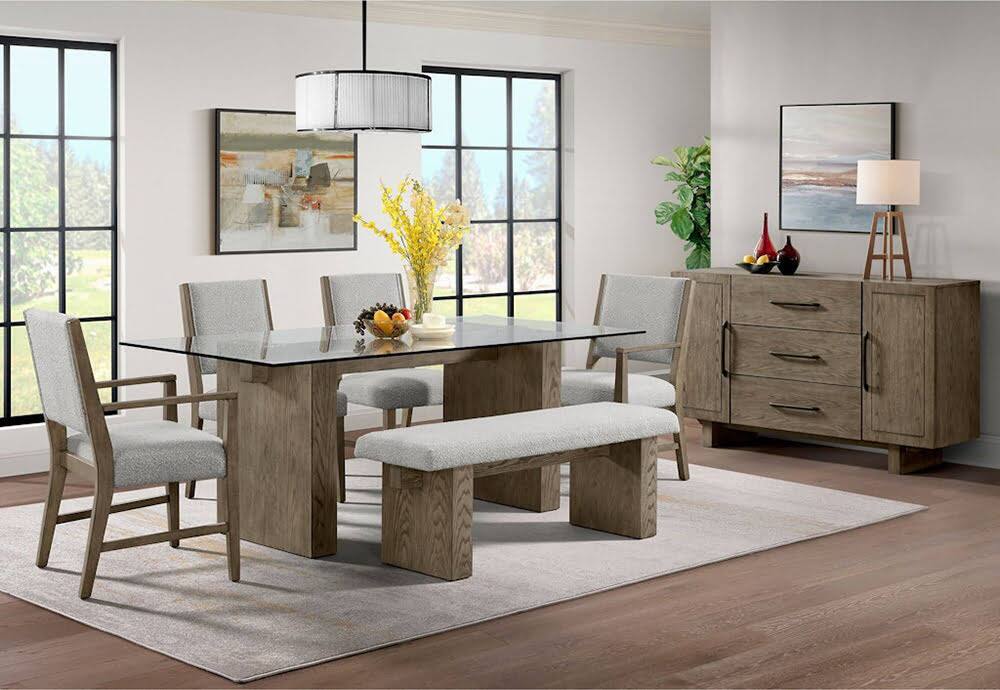 Angle. Elements - Conner Table Top Glass - Natural Oak.