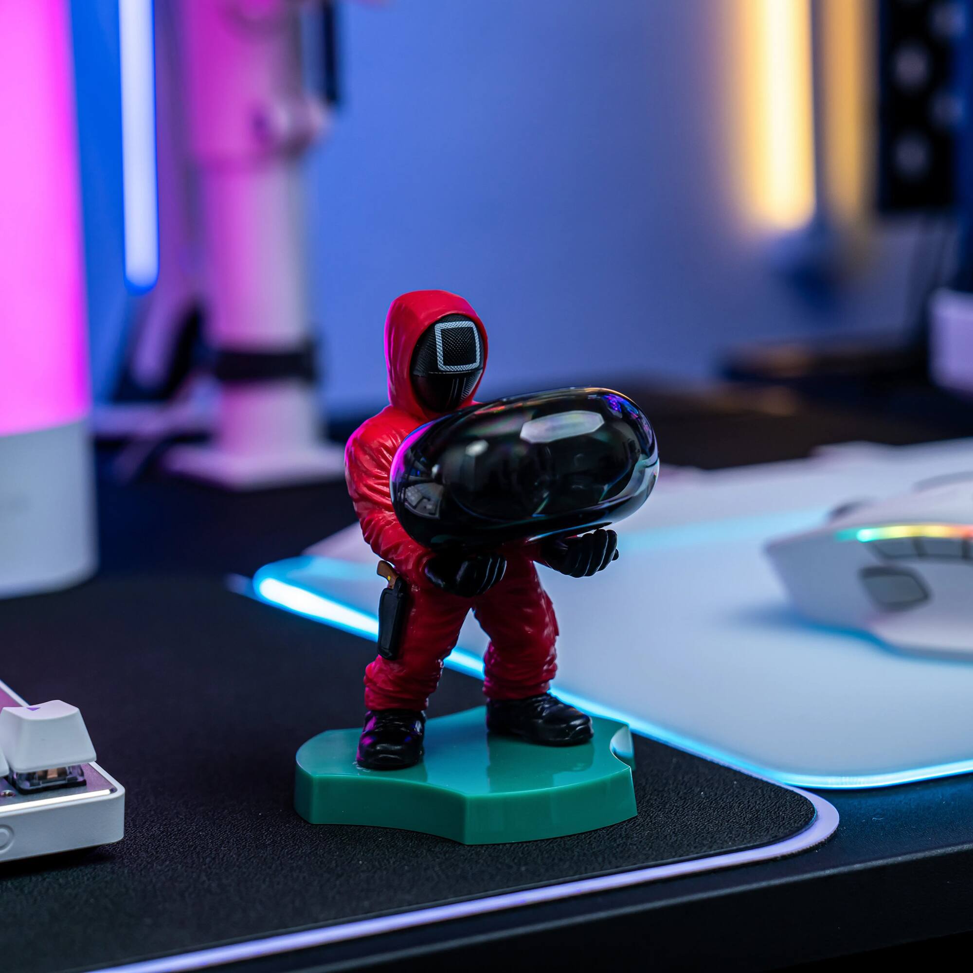 Alt View 11. Cable Guys by Exquisite Gaming - Cable Guys: Squid Games - Square Guard Earbud & Phone Holder.