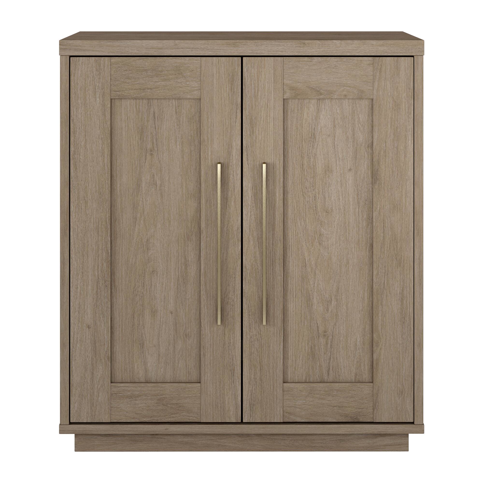 Angle. Hudson&Canal - Tillman 28" Wide Rectangular Accent Cabinet - Gray.