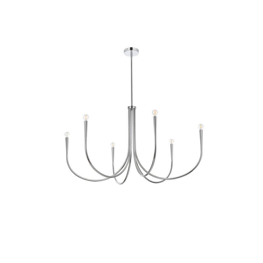 Left. Living District - Layne 50 inch chandelier in Chrome - Chrome.