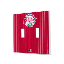 Keyscaper - 1984-1991 Cooperstown Pinstripe Double Toggle Light Switch Plate - Multicolor