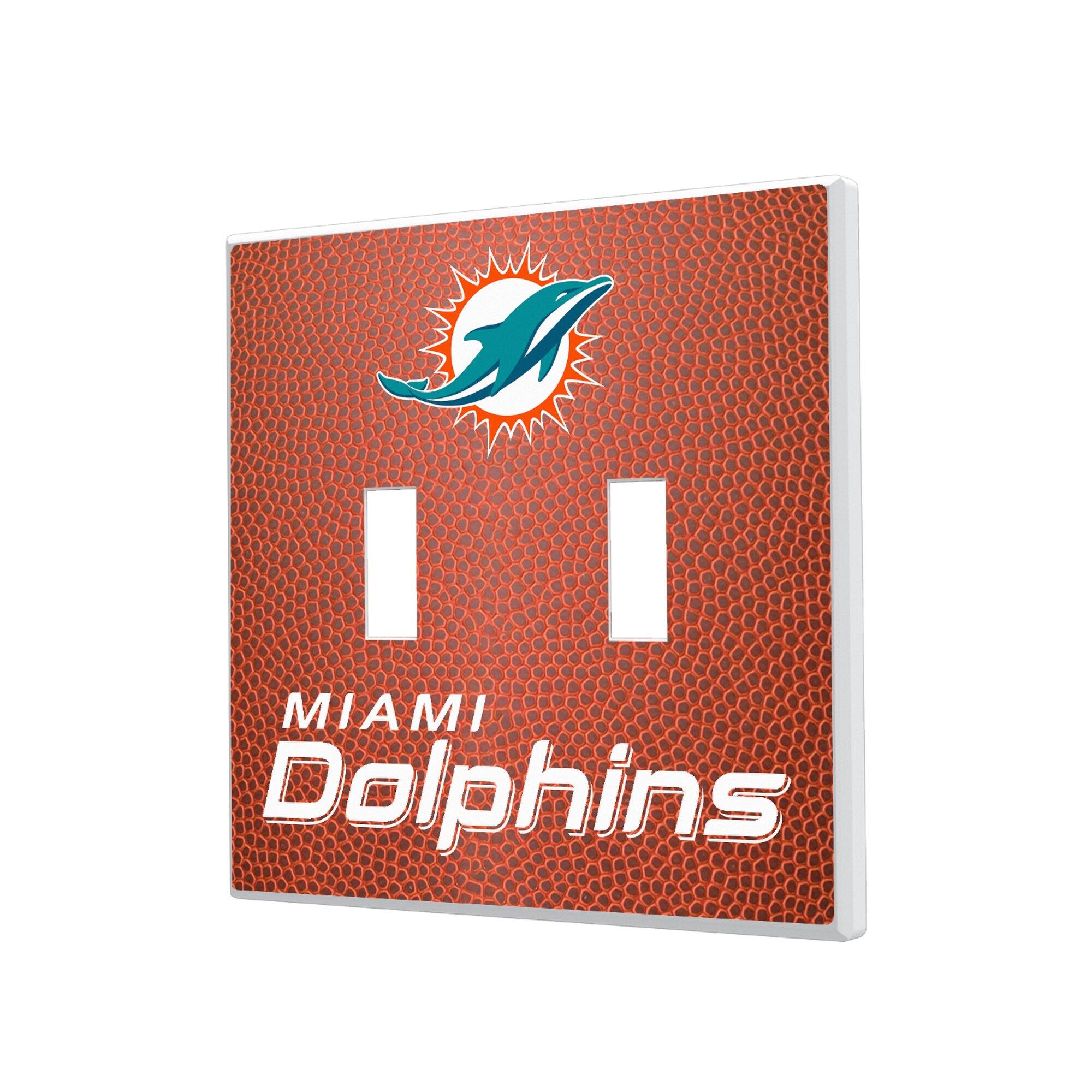 Keyscaper - Miami Dolphins Football Design Double Toggle Light Switch Plate - Multicolor price history on PriceWatchPro
