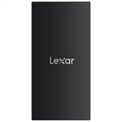 Front. Lexar - SL300 USB 3.2 Gen 2 Portable SSD 1 TB - Black.