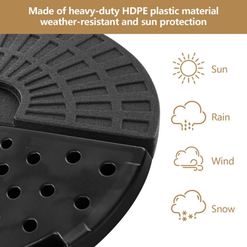 Made of heavy-duty HDPE plastic material, weather-resistant and sun protection

Sun
Rain
Wind
Snow