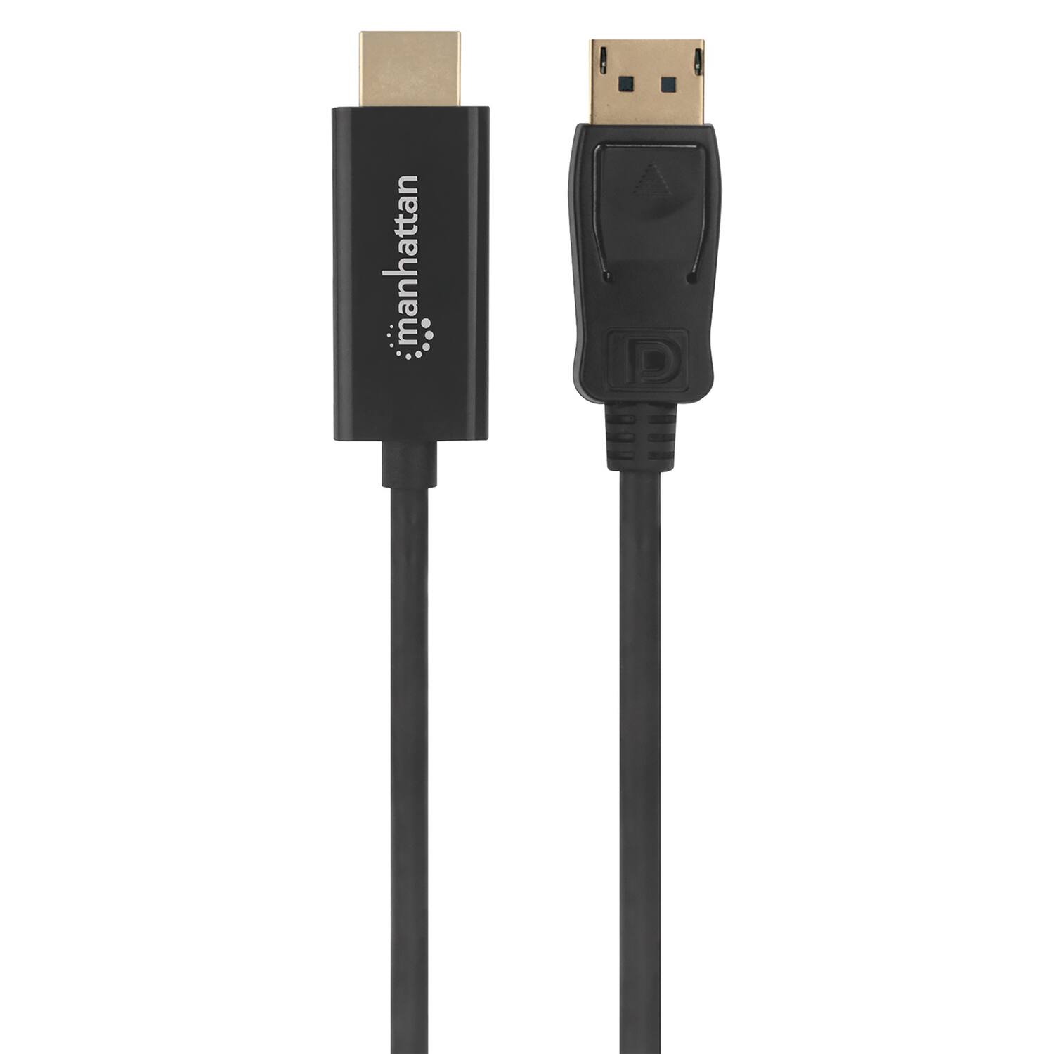 Left. Manhattan - 4K 60 Hz DisplayPort to HDMI Cable 6 ft - Black.