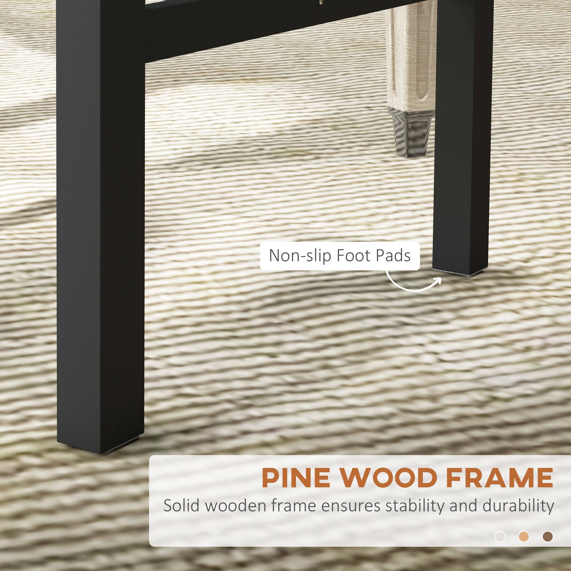 Non-slip Foot Pads, PINE WOOD FRAME, Solid wooden frame ensures stability and durability