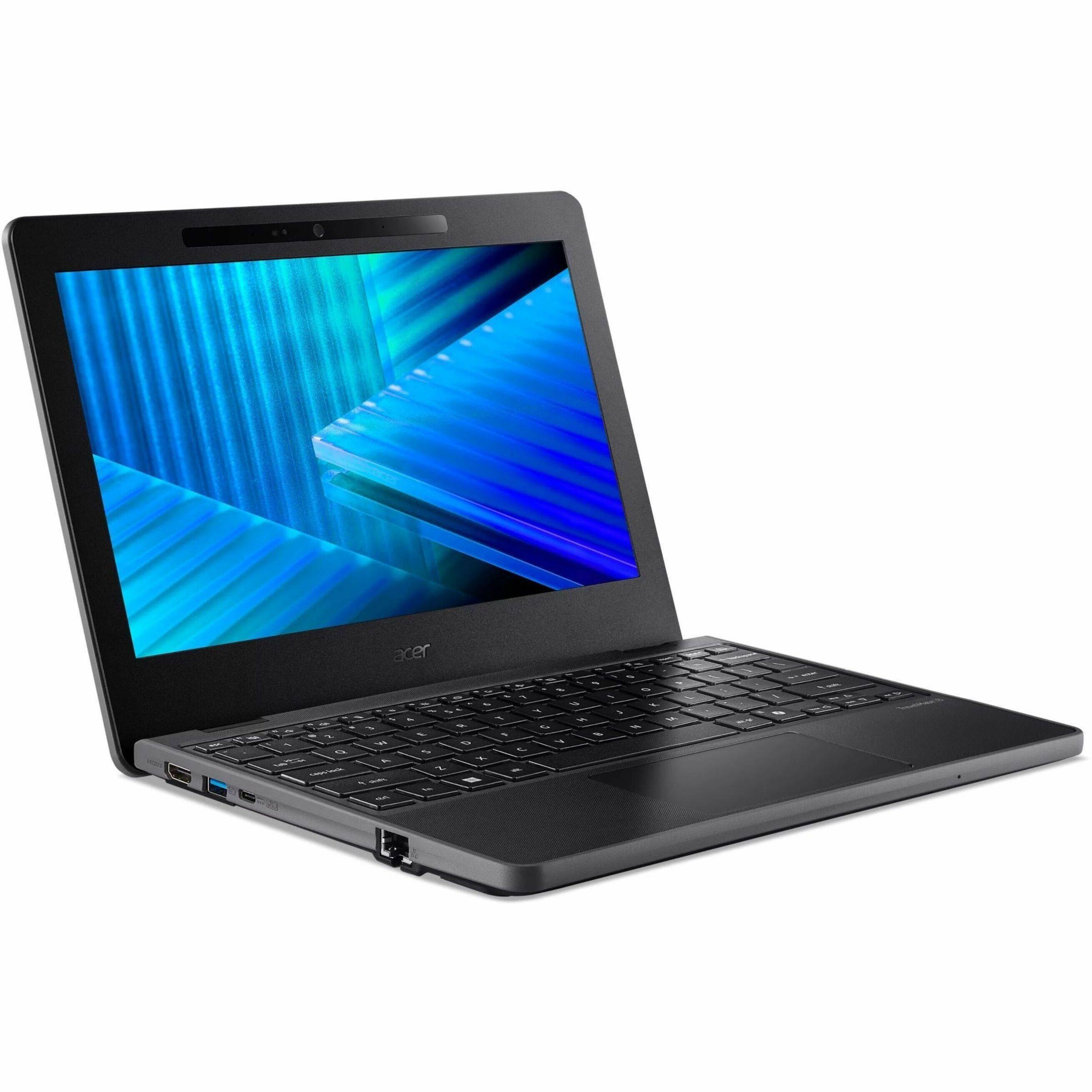 Alt View 18. Acer - TravelMate B3 11 TMB311-34T 11.6" LCD 1920 x 1080 (Full HD) Touch Screen Laptop - Intel N-Series with 8GB Memory - Black.