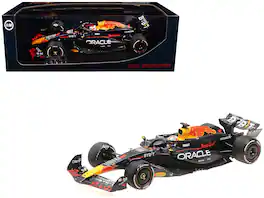 Red Bull Racing RB20 #1 Max Verstappen Oracle F1 Bahrain GP 2024 Winner with Driver Minichamps 1/18 Limited 580 - Multicolor