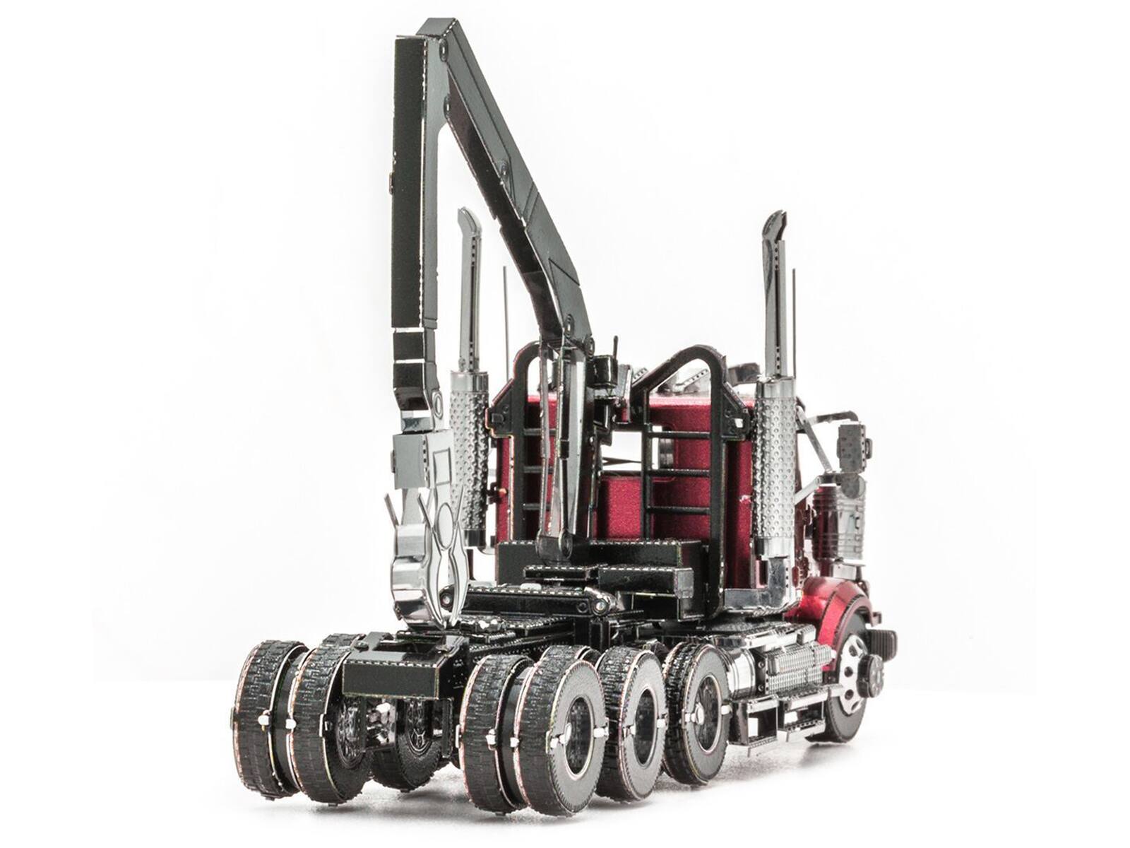 Back. Metal Earth - Model Kit Western Star 4900SF Log Truck Red (Challenging Difficulty) Steel Model by Metal Earth - Red.