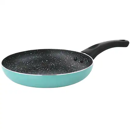 Front. Oster - Oster Luneta 8 Inch Aluminum Nonstick Frying Pan in Turquoise - Turquoise.