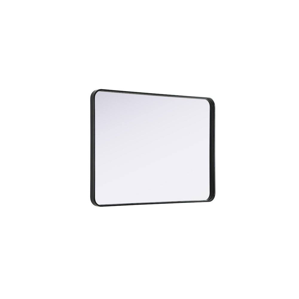Alt View 1. Elegant Decor - Contour Metal Rectangle Mirror 30x40 in Black - Black.