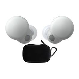 Sony - LinkBuds S Truly Wireless Noise Canceling Earbud Headphones Bundle - White