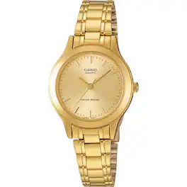 Casio - Women’s Stainless Steel Watch with Champagne Dial - LTP-1128N-9A - Gold