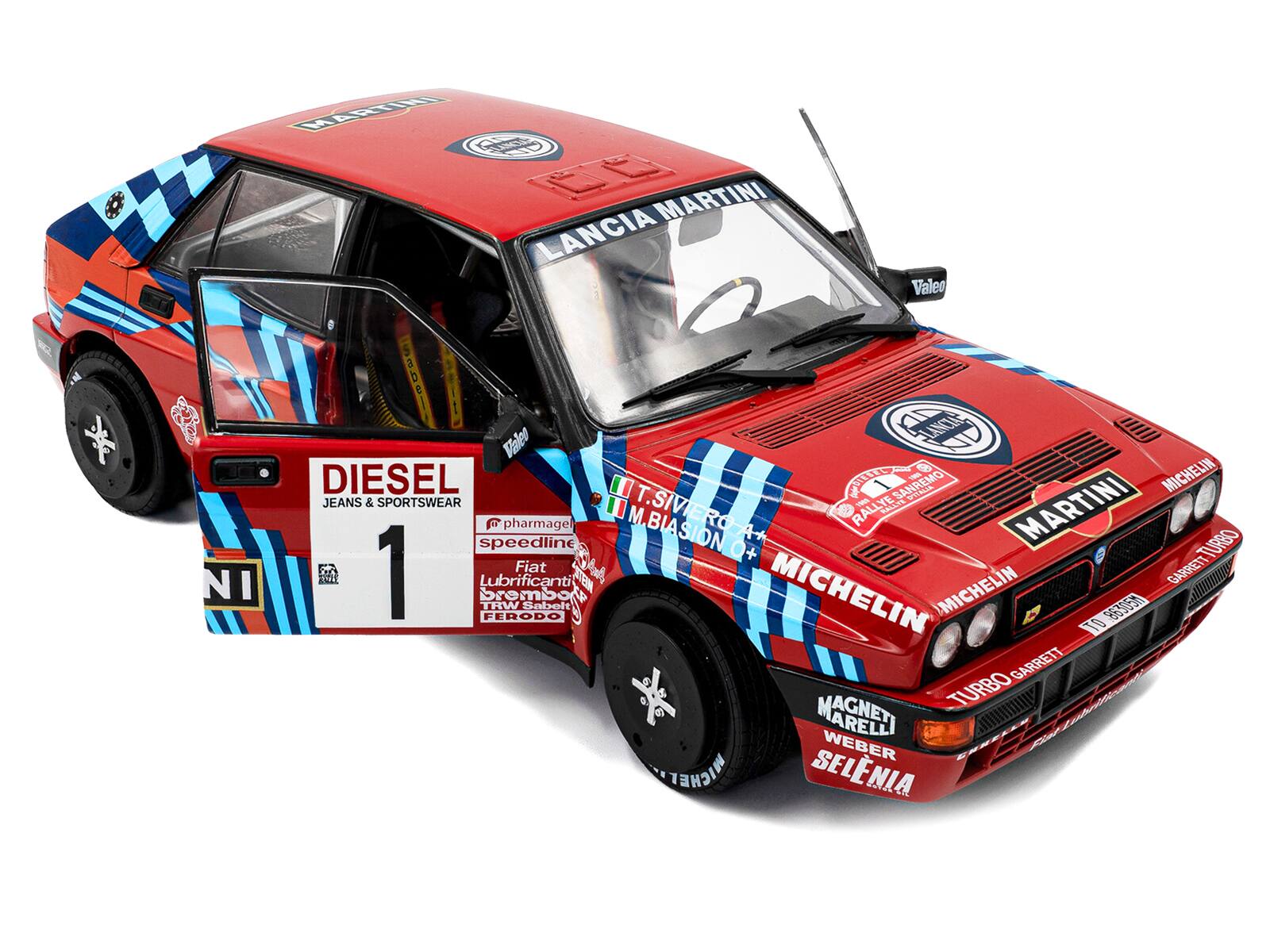 # MARTINI LANCIA Valeo  
IN be1N Valeo FONYT DIESEL  
"PUTLEE SANREMO WTA 180 MICHELIN JEANS & SPORTSWEAR pharmagel  
M. M.BIASION RALLYE_SANREMO RALLYE - LYE AALLRE MARTINI  
speedline 0+ TURBO TO2 1 Lubrificanti Fiat E 1 GARRETT dmend FERODO HWSo Gabol  
MICHELIN MICHELIN 86305N TO GARRETT MAGNETI TURBO ed WEBER MICHEL SELN!