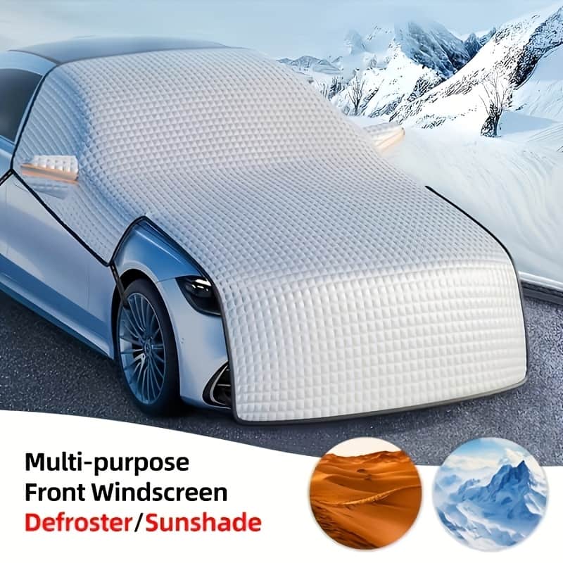 Acteck - Winter Saviors: 91"x98" Windshield Snow Cover & Frost Protector for Cars/SUVs/Trucks | Waterproof, Easy On & Off - Silver