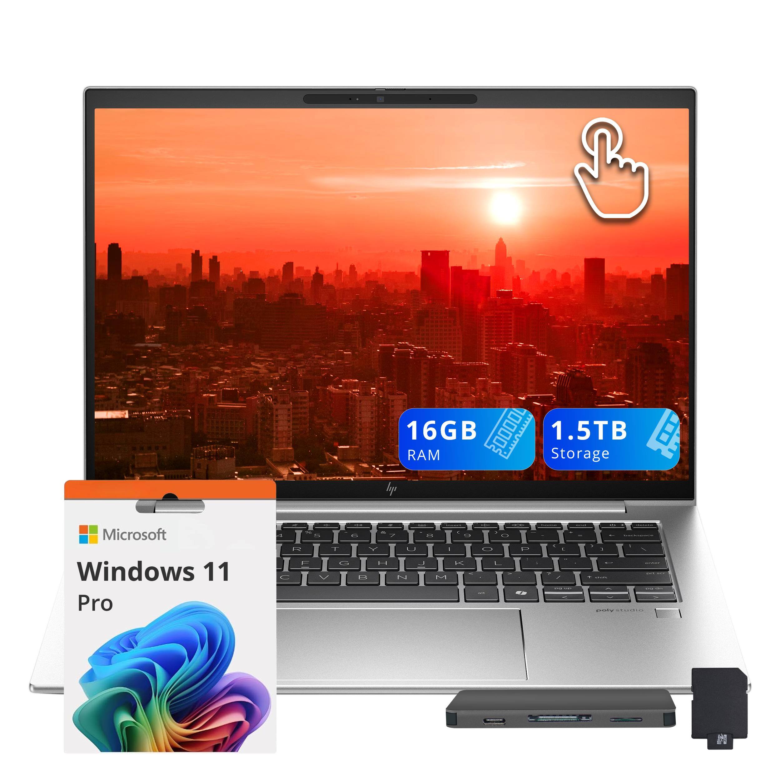 HP - EliteBook 845 G11 14" FHD+ Touchscreen Laptop,AMD Ryzen 7 8840U,16GB RAM,512GB SSD+1TB Dock Set,Win 11 Pro - Silver