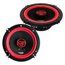 Cerwin Vega - V652 Vega 2025 Edition - 6.5" 2-Way Coaxial Full Range Speakers (2Ω) - Black and Red