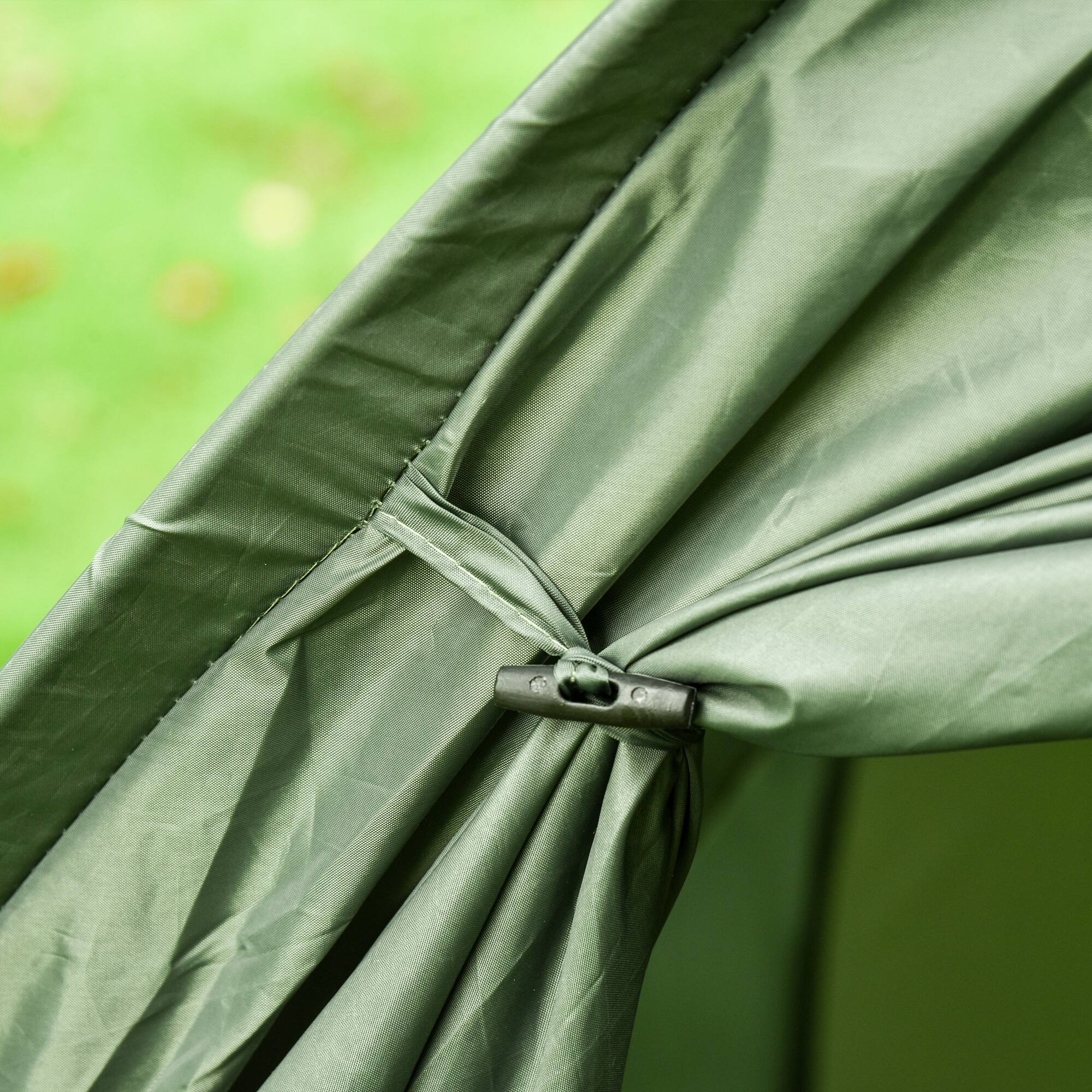 Alt View 8. Outsunny - Camping Tent Cot, Single Person Folding Cot Combo, Off-Ground Tent, Covered Outdoor Bed with Carry Bag - Green.