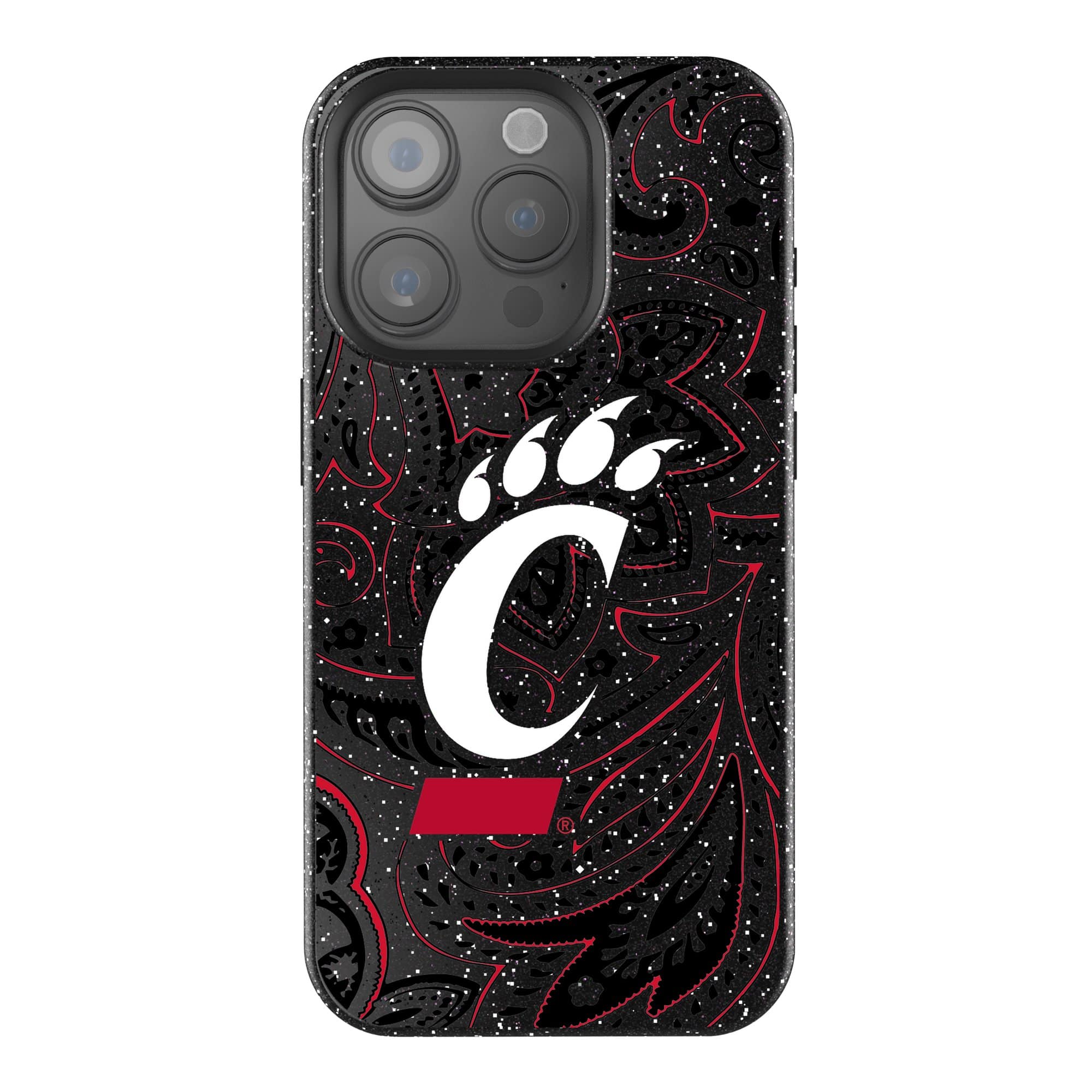 Keyscaper NCAA Cincinnati Bearcats Paisley Bling iPhone Case 16