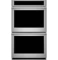 Monogram - Statement 30" Smart Built-In Double Electric Twin Convection with Direct Air Wall Oven with Air Fry and In-Oven Camera - Stainless Steel