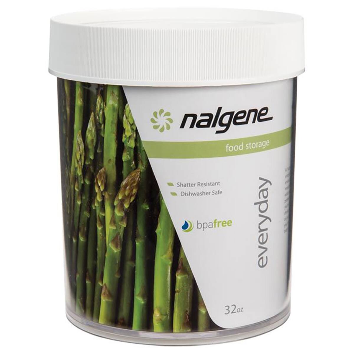 Nalgene Food Storage  
Everyday  
Shatter Resistant  
Dishwasher Safe  
BPA Free  
32 oz