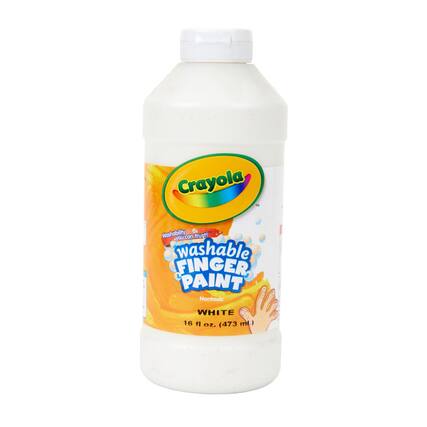 Crayola - Washability - you can trust! Washable FINGER PAINT Nontoxic WHITE 16 fl oz. (473 ml.)