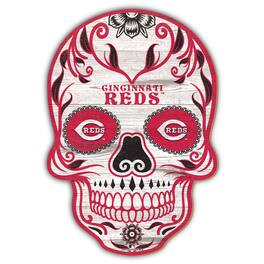 Fan Creations - Cincinnati Reds 12'' Sugar Skull Sign - Multicolor