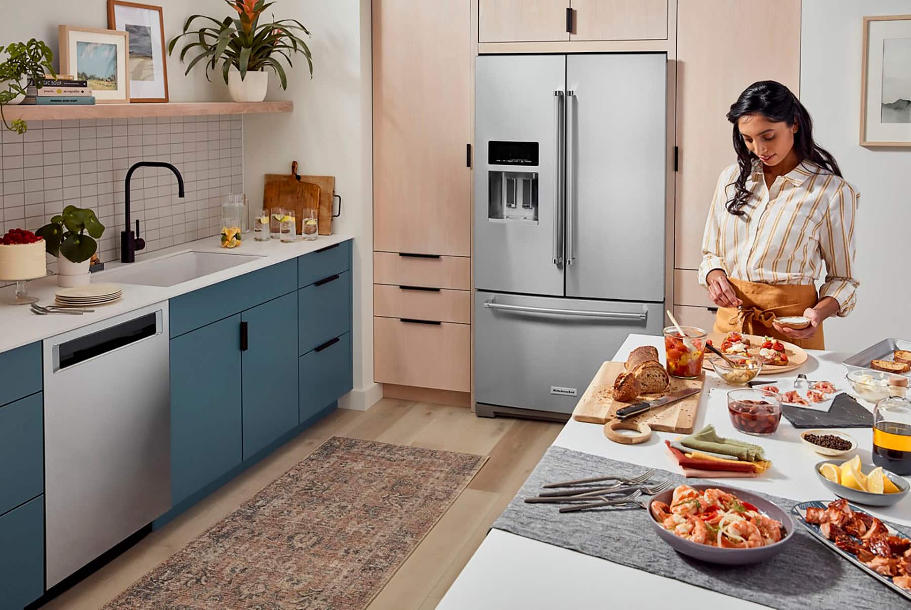 Alt View 24. KitchenAid - KitchenAid - 26.8 Cu. Ft. Standard-Depth French Door Refrigerator with Exterior Ice and Water Dispenser - Stainless Steel with PrintShield Finish.