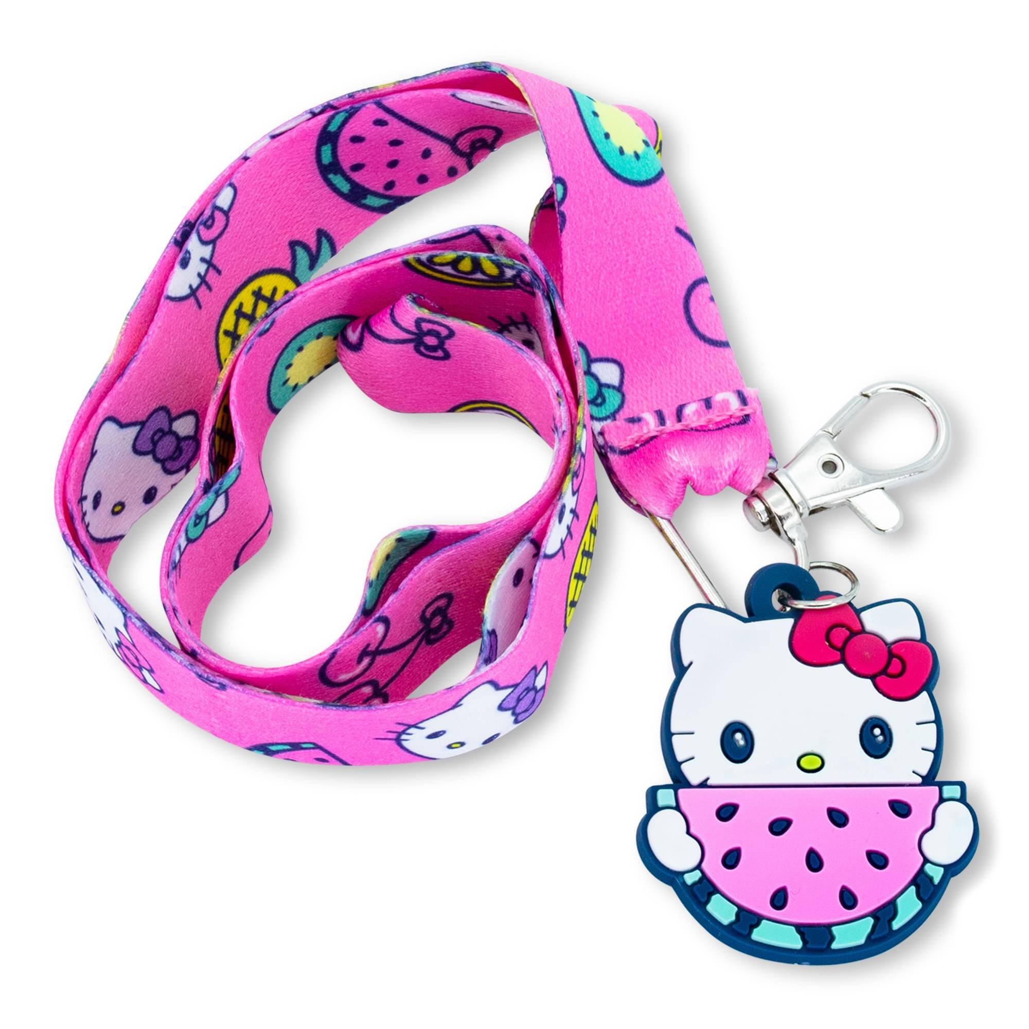 Alt View 1. Hello Kitty - Sanrio Hello Kitty Supercute Fruit Strap Lanyard With Watermelon Charm - Pink.