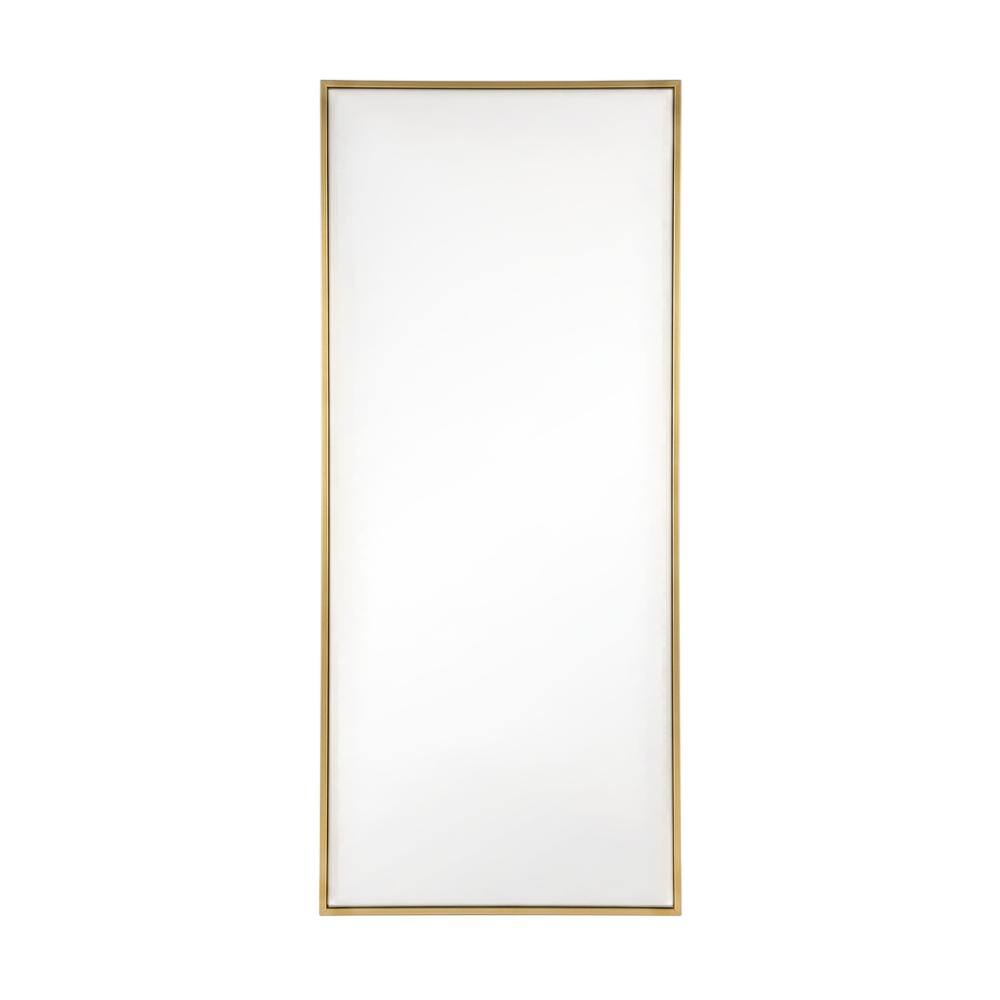 Front. Elegant Decor - Metal frame rectangle mirror 30 inch in Brass - Brass.