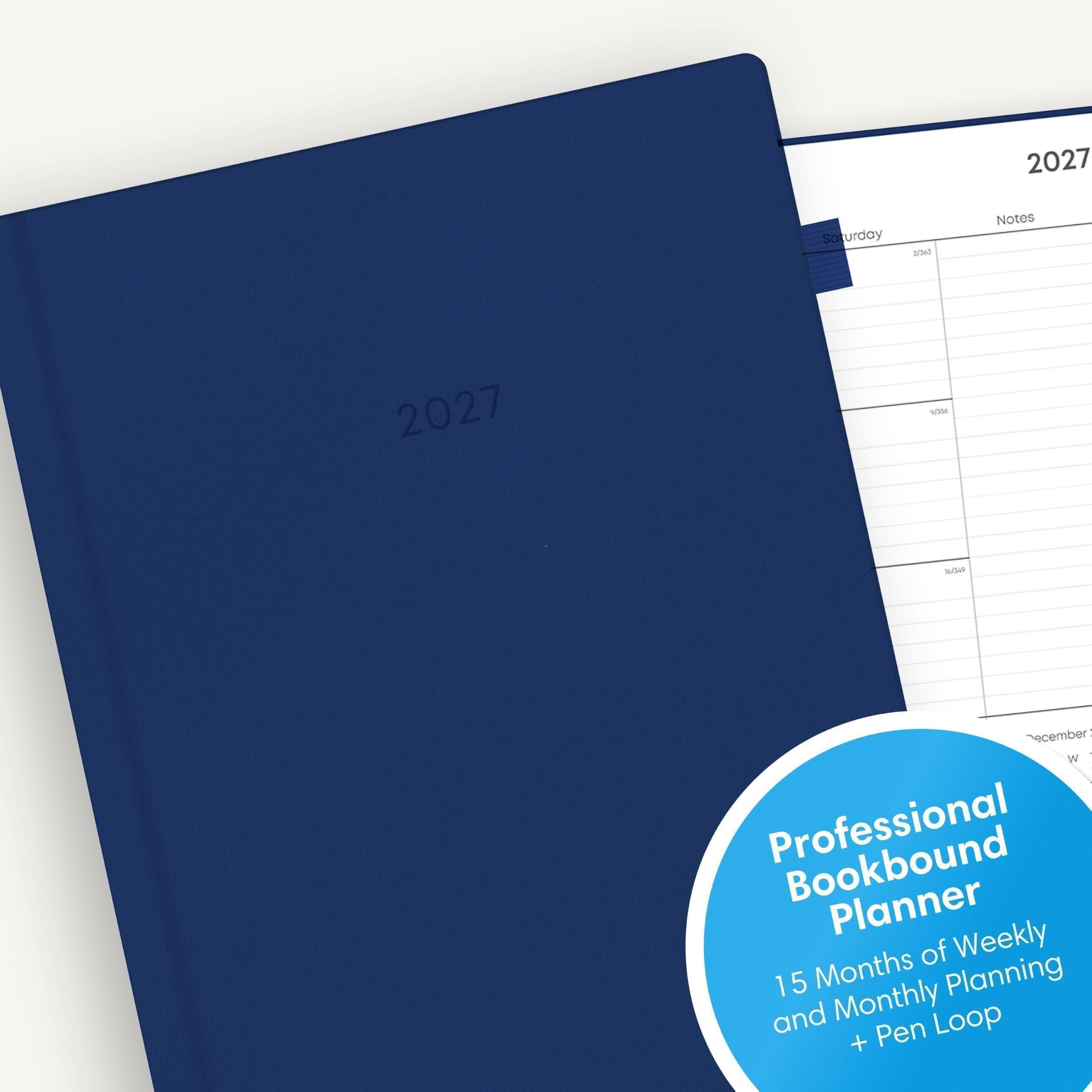 2027  
Saturday 2063  
Notes  
2027  
1:00  

December W Professional Bookbound Planner Weekly Months of 15 Monthly Planning and Pen Loop +