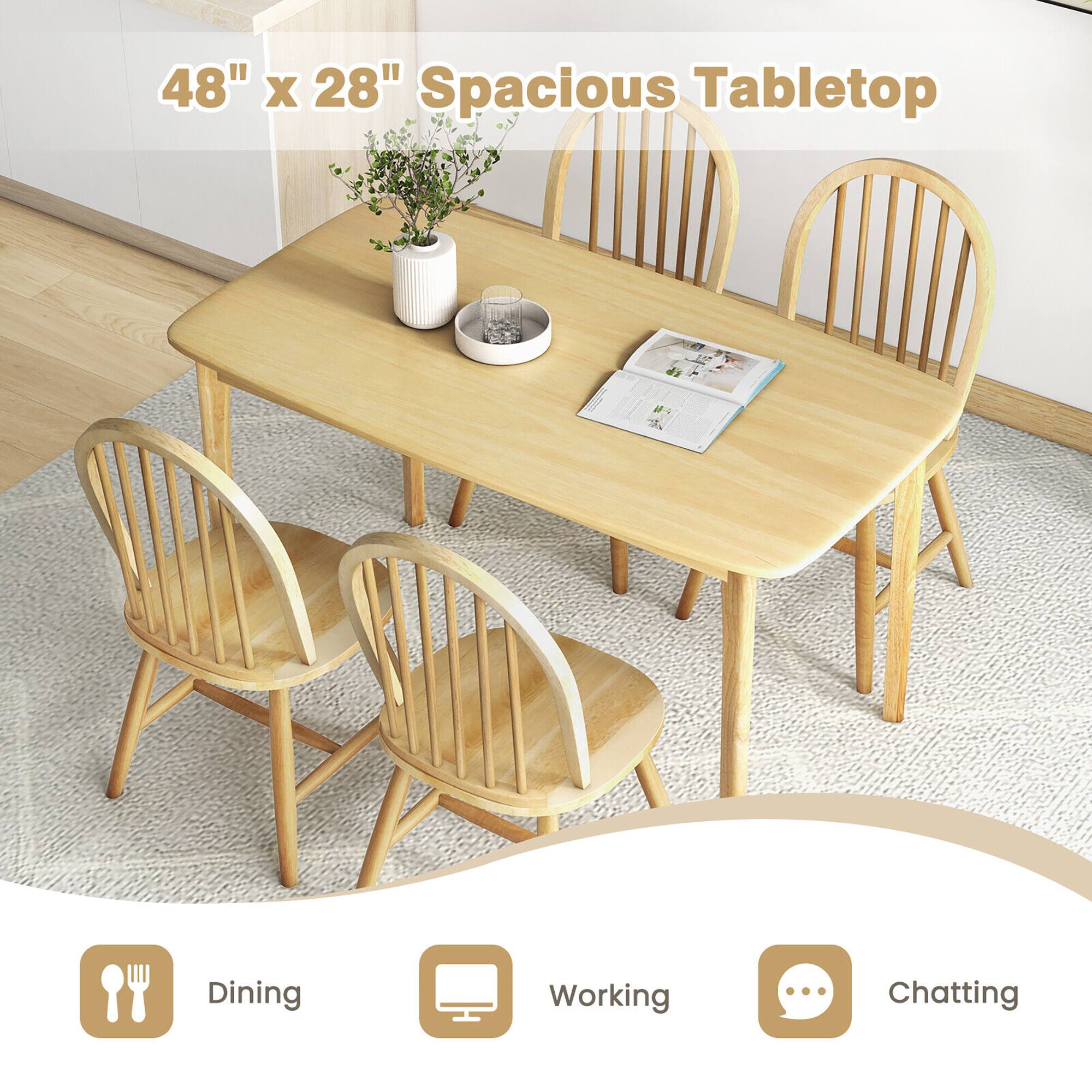 48" x 28" Spacious Tabletop

Dining  
Working  
Chatting