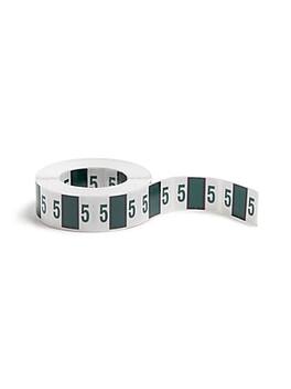 Smead - BCCRN Color Coded Numeric Labels, 5, Dark 500/Roll - Green