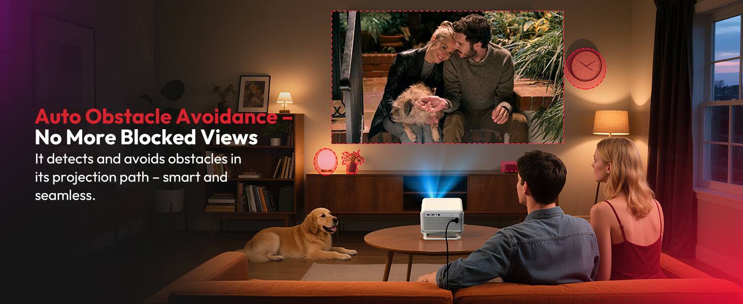 Auto Obstacle Avoidance – No More Blocked Views

It detects and avoids obstacles in its projection path – smart and seamless.