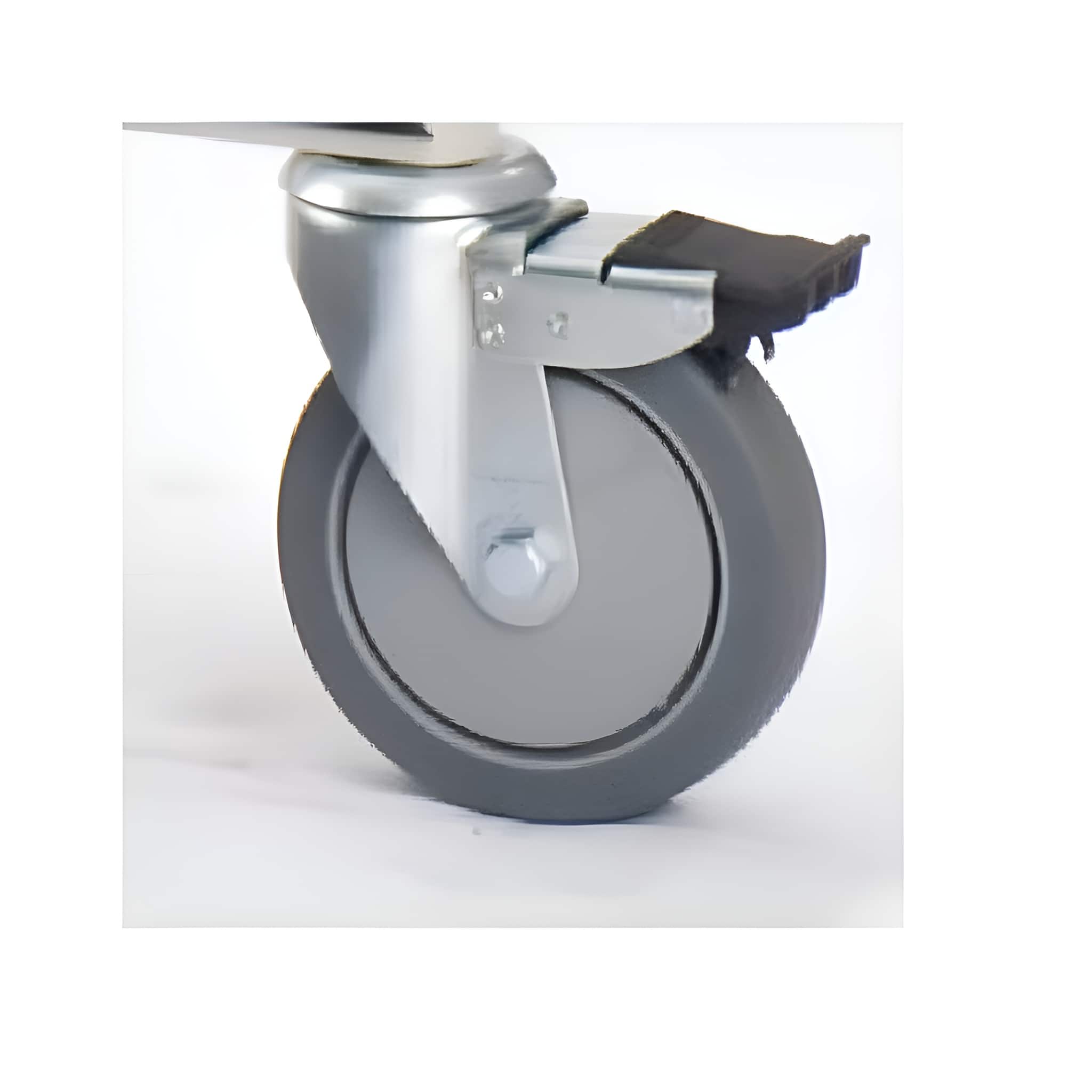 Invacare - Lift Caster Assembly with Lock (5" Diameter) for Mobility Equipment Replacement - Black